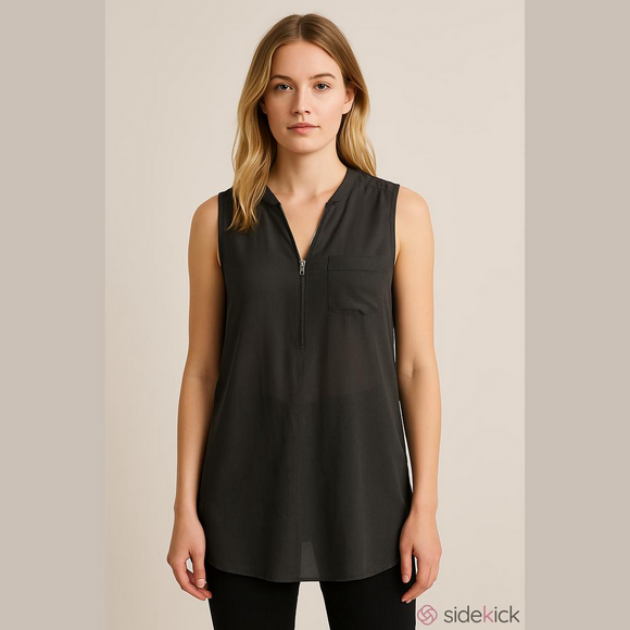 Banana Republic Tops - Banana Republic Sleeveless Top Women’s Medium Sheer Chiffon Casual Grunge Chic